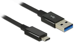 DeLOCK 1m USB 3.1 Gen 2 Type-C/Type-A kabel USB USB 3.2 Gen 2 (3.1 Gen 2) USB A USB C 10 Gbit/s Czarny