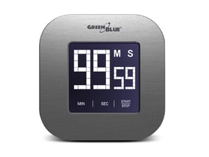 Greenblue 46005 Digitaler Timer, silberfarben