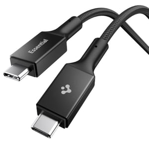 Spigen EB24015CC USB4 Gen 3x2 Cable, 1.5 m, USB-C, 40 Gbit/s, 240 W, Black