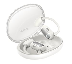 Baseus Eli Sport 1 True Wireless Stereo (TWS) Kopfhörer-Set, On-Ear, Open-Ear, Verbindung/Musik: USB Typ C, Bluetooth, Weiß