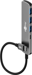 Goobay 79158 USB-Typ-C-Hubs und -Verteiler 5000 Mbit/s Grau