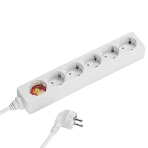 Vivanco 28258 6-Port Power Strip, White