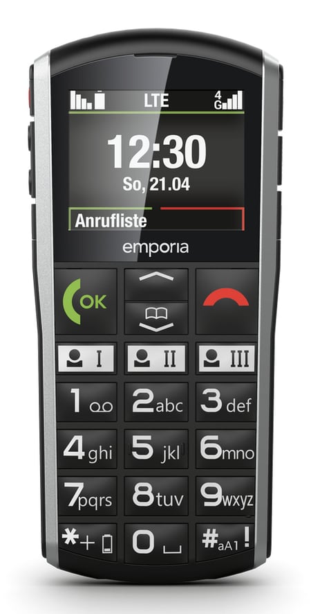 Emporia SIMPLICITY-LTE 5,08 cm (2") 90 g Czarny, Srebrny Telefon dla początkujących