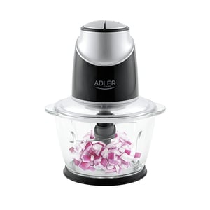 Adler AD 4082 elektrischer Gemüseschneider 1,2 l, 300 W, Schwarz, Silber