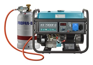 Könner & Söhnen KS 7000E G agregat prądotwórczy 5000 W 25 l Gazu płynny (LPG), Benzynowy Kolor Aqua, Czarny