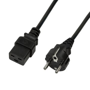 LogiLink CP152 Netzkabel, schwarz, 1,8 m, CEE7/7, IEC C19