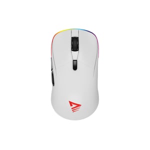 Savio RIFT WHITE gamingmus RGB Dual Mode Mus På höger sida Bluetooth + USB Type-C Optisk 10000 DPI