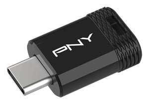 PNY Elite-X 256 GB USB Flash Drive, USB Type-C 3.2 Gen 1 (3.1 Gen 1), Black