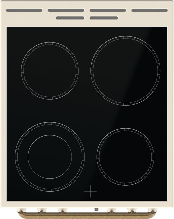 Gorenje GECS5B70CLI Kuchenka wolnostojąca Prąd elektryczny Ceramiczna Beżowy
