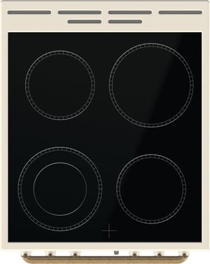 Gorenje GECS5B70CLI Kuchenka wolnostojąca Prąd elektryczny Ceramiczna Beżowy