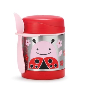 Skip Hop SH252377 pojemnik do przechowywania żywności Okrągły Słoik 0,325 l Czarny, Różowy, Czerwony, Stal nierdzewna