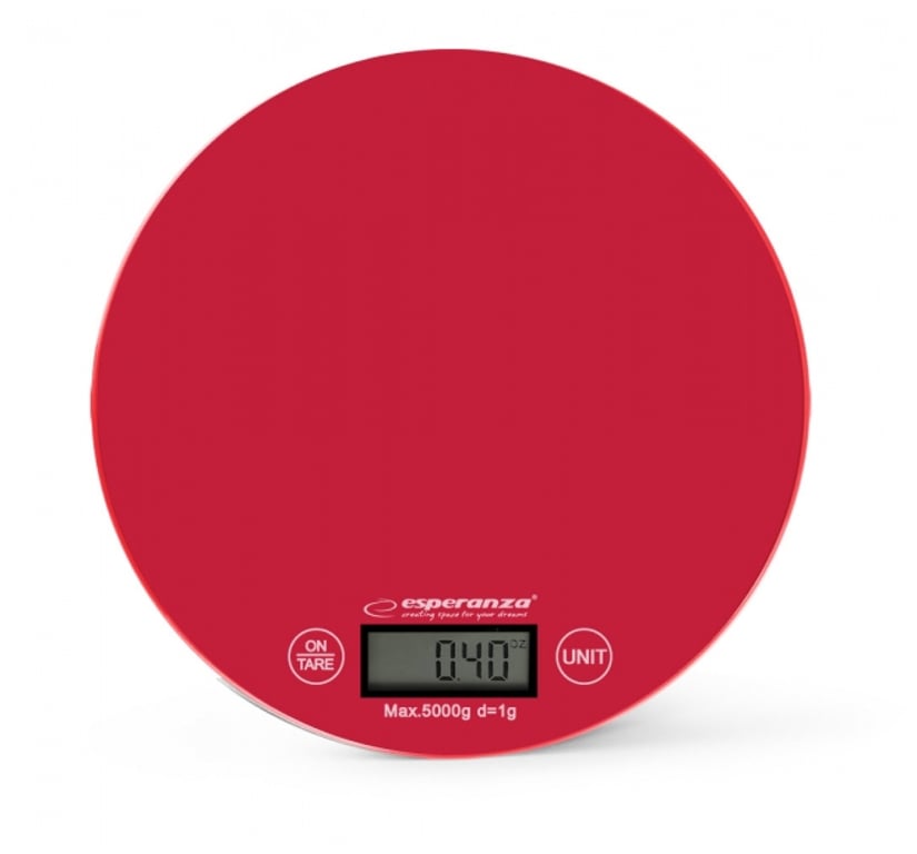Esperanza Digital Kitchen Scale Mango Red Czerwony Elektroniczna waga kuchenna