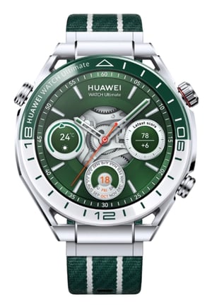 Huawei WATCH Ultimate 2 3,81 cm (1.5") AMOLED 47.8 mm Cyfrowy 466 x 466 px Ekran dotykowy 4G Chrom, Zielony Wi-Fi GPS