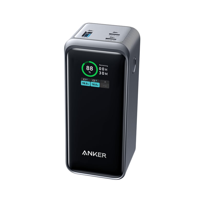 фото Зовнішній акумулятор (павербанк) Anker 735 Prime 20000mAh 200W Black (A1336011)