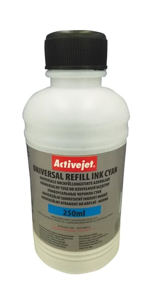 Activejet Tusz URB-250C (250 ml; błękitny; Supreme) uniwersalny zamiennik do drukarek HP, Canon, Epson, Brother