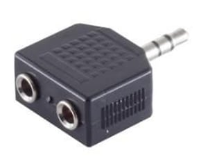 Microconnect AUDALS 3.5mm to 2x3.5mm Cable Adapter, Black