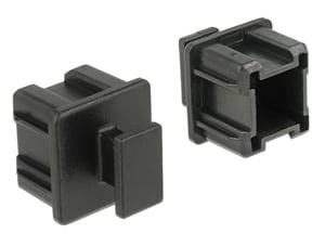 DeLOCK 64012 Steckdosenabdeckung, schwarz, 10 Stück