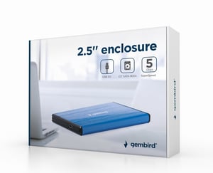 Gembird EE2-U3S-3-DB Hard Drive Enclosure, Blue, 2.5"