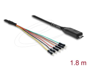 DeLOCK 63983 USB 2.0 TTL Serial Converter/Repeater/Isolator, Black