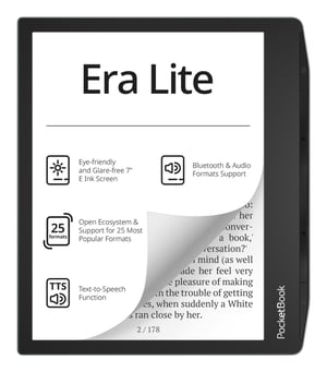 PocketBook Era Lite czytnik e-booków Ekran dotykowy 16 GB Wi-Fi Czarny