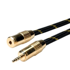 ROLINE 11.09.4755 ljudkabel 5 m 3,5 mm Svart, Guld