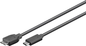 Microconnect USB3.1CAMIB3.06 USB Cable, USB 3.2 Gen 2 (3.1 Gen 2), 0.6 m, USB-C to Micro-USB B, Black
