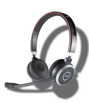 AGFEO Evolve 65 BT Duo Wireless Headset Headband Bluetooth Calls/Music Gray