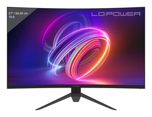 LC-Power LC-M27FC-V1, 27" Curved, 180 monitor komputerowy 68,6 cm (27") 1920 x 1080 px Full HD LCD Czarny, Czerwony