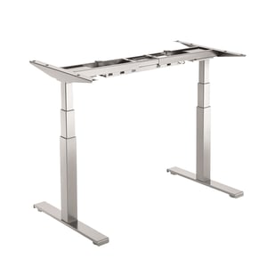 Fellowes 9694001 Desk Stand Frame, Electric, 2-Leg, Silver