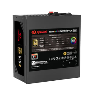 REDRAGON GC-PS007-1-V2 850W 80 Plus Gold LED moduł zasilaczy Czarny