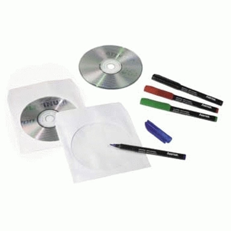 Hama CD Paper Sleeves, white, 50 pcs/Pack 1 dysków Biały