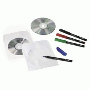 Hama CD Paper Sleeves, white, 50 pcs/Pack 1 dysków Biały