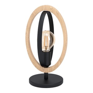 EGLO Basildon Tischlampe E27 40 W Schwarz, Braun