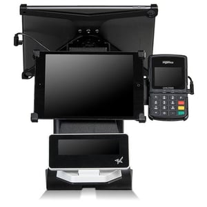 Ergonomic Solutions SpacePole TabPOS TabPrint Curve - Large Active Mount Portable Printer, Tablet/UMPC, Terminal Black
