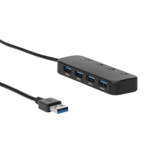ProXtend USB3-HUB4B Dockingstation, kabelgebunden, USB 3.2 Gen 1 (3.1 Gen 1), Typ A, schwarz
