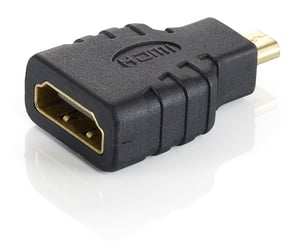Equip 118915 Adapter für Micro-HDMI- und HDMI-Kabel, schwarz