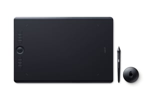 Wacom Intuos Pro Graphics Tablet, Black, 5080 lpi, 311 x 216 mm, USB/Bluetooth