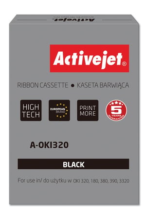 Activejet Taśma barwiąca A-OKI320 (zamiennik OKI 9002303; 3000000 znaków; Supreme; czarny) 100 sztuk