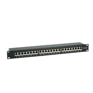 VALUE Cat. 6a 19" Patch Panel, 24 ports, shielded, black