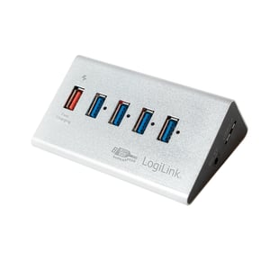 LogiLink UA0227 USB 3.2 Gen 1 (3.1 Gen 1) Micro-B-Hubs und -Konzentratoren, 5000 Mbit/s, schwarz