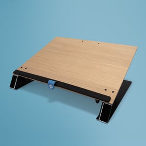 R-Go Tools R-Go Read2Write document holder for reading and writing, ergonomic, with a soft wrist rest, made of oak