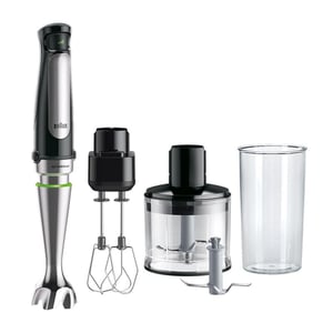 Braun MultiQuick 7 0X22111427 Stabmixer, 1000 W, schwarz, satinierter Stahl