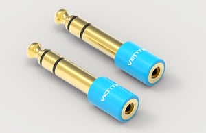 Vention VAB-S01-L 6.5 mm to 3.5 mm Cable Adapter, Blue