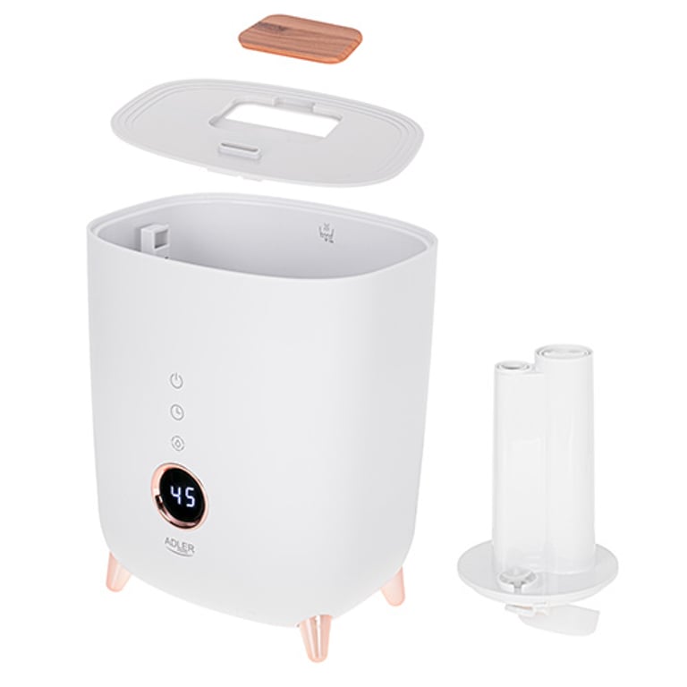 Adler AD 7972 nawilżacz powietrza Ultradźwiękowy 4 l Biały 23 W
