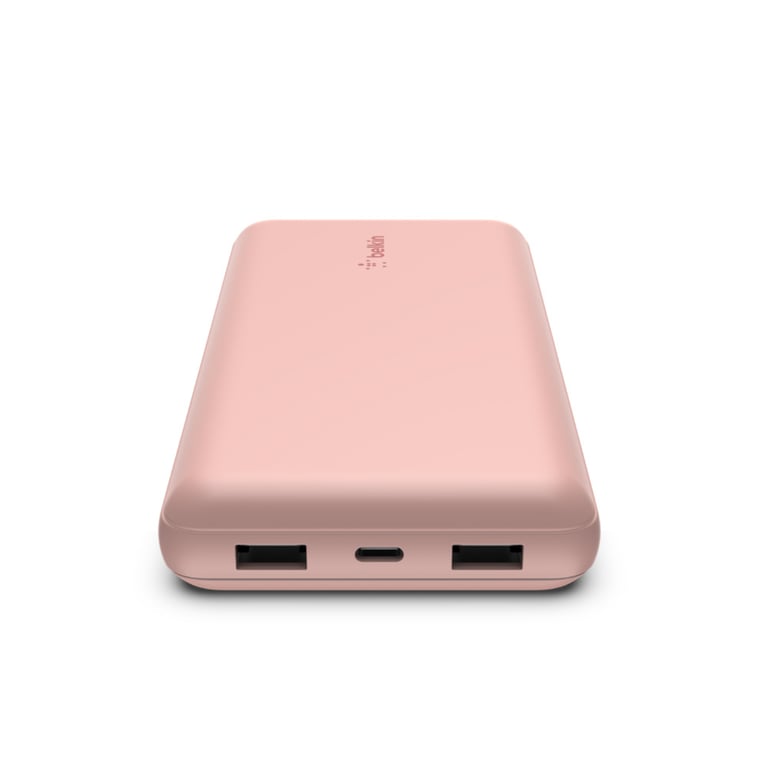 фото Зовнішній акумулятор (павербанк) Belkin 20000mAh 15W Dual USB-A, USB-C Rose Gold (BPB012BTRG)