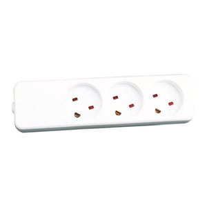 Garbot Z66000107-PA01 3-fach-Netzsteckdosen-Verteiler, für den Innenbereich, weiß
