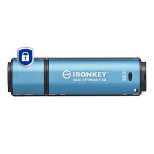 Kingston Technology IronKey Vault Privacy 50 pamięć USB 32 GB USB Typu-A 3.2 Gen 1 (3.1 Gen 1) Czarny, Niebieski