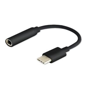 Savio AK-35/B przejściówka do kabli USB Type 3.1 C Jack 3.5mm Czarny