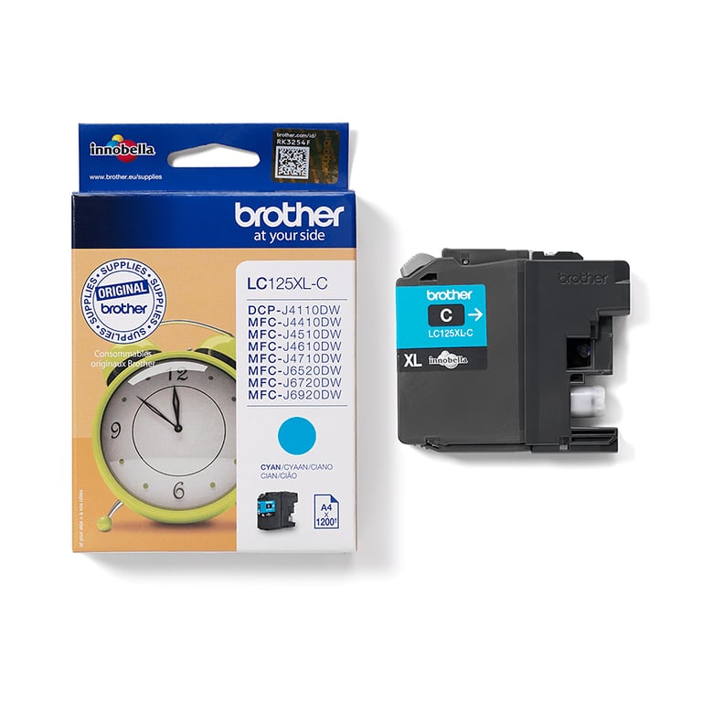 Brother LC-125XLC nabój z tuszem 1 szt. Oryginalny Cyjan