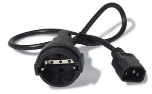 APC AP9880 Netzkabel, schwarz, 0,6 m, C14-Stecker, CEE7/7-Anschluss